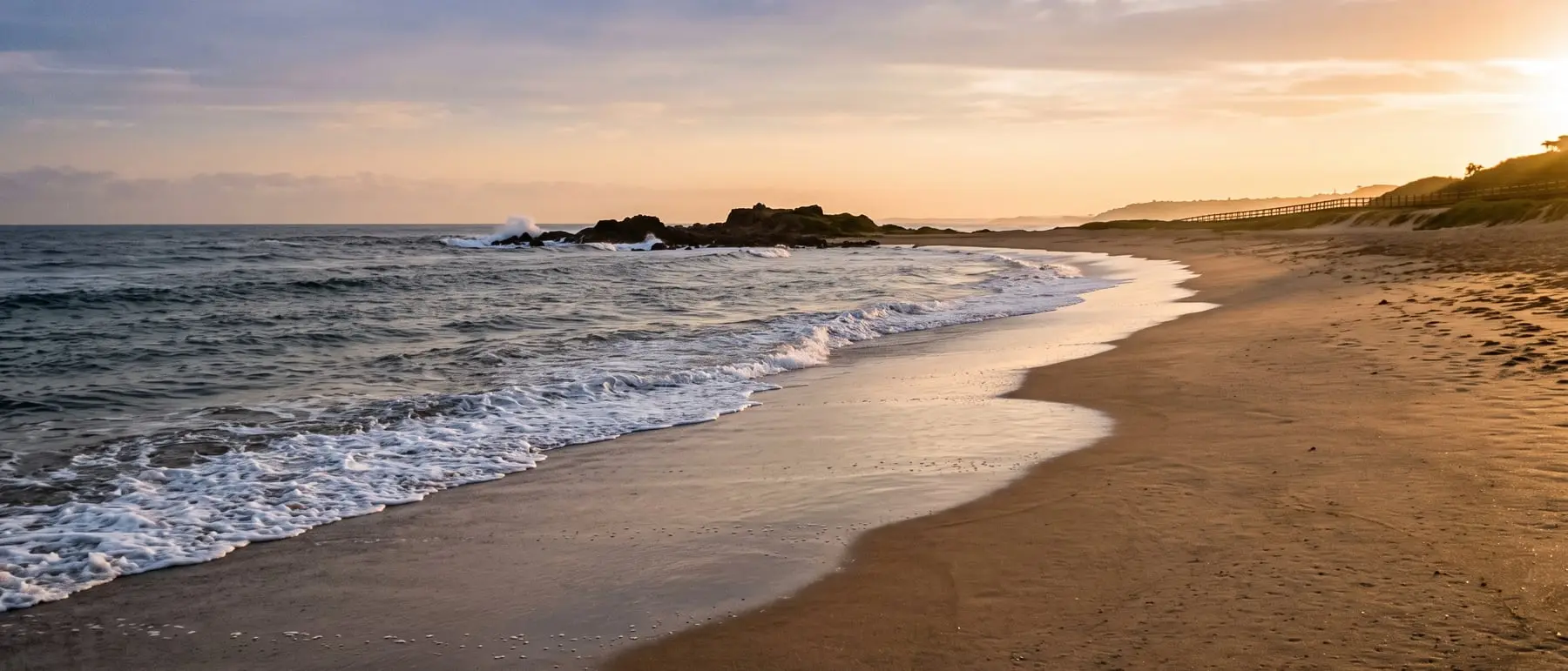 The beach at Ballito early in the morning